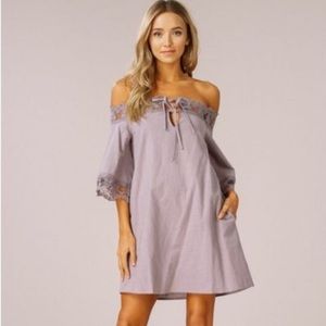 ✨SALE✨Sheer Lace Contrast Keyhole Dress